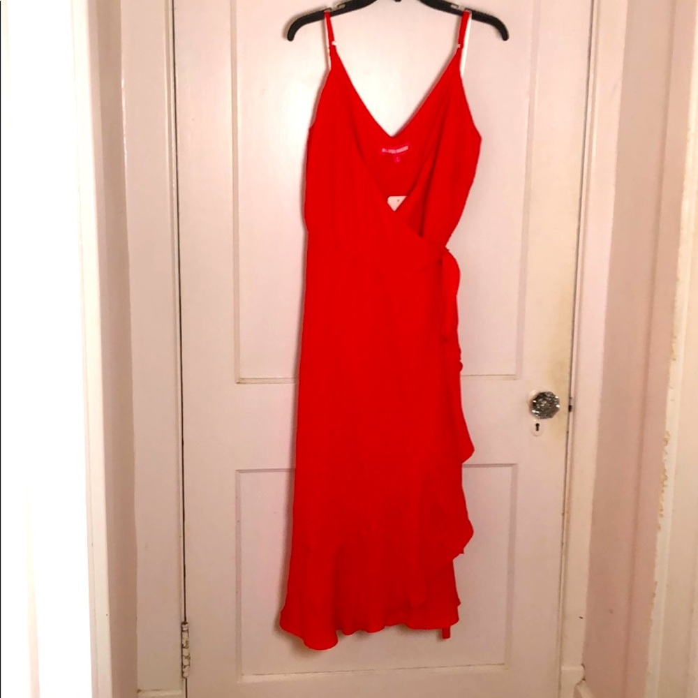 NWT Hot coral wrap dress size 1X